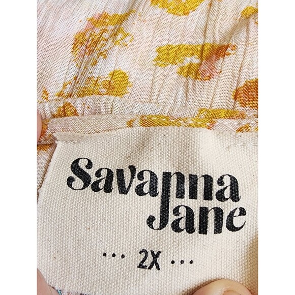 Savanna Jane Embroidered Boho Blouse Size 2X Hippie Loose Fit - Picture 7 of 8